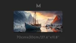 A boat in the mountains custom size mouse mat