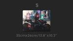 A man with motorbike print on demand mouse pads