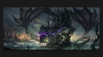 Black and purple dragon best gaming desk mat