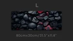 Black rocks custom mousepad large