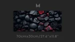 Black rocks red mouse pad