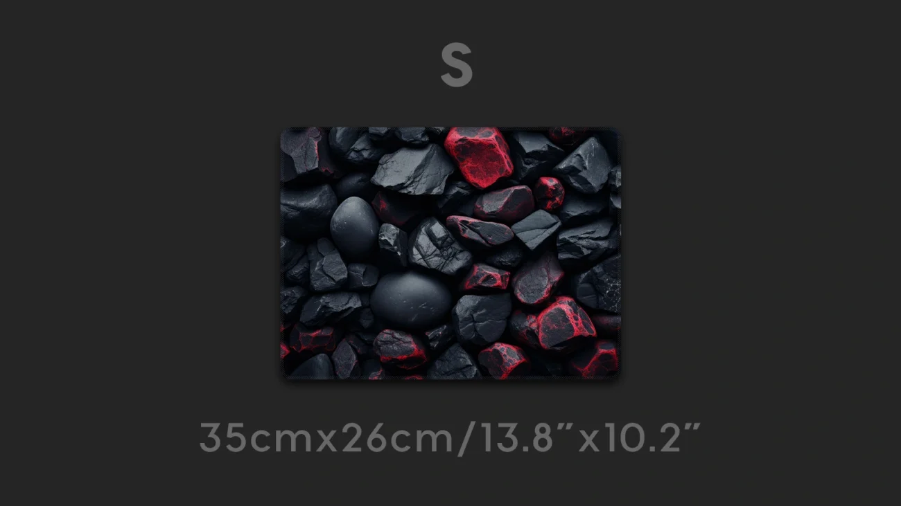 Black rocks mouse mat