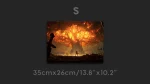Burning tree in battle customizable gaming mouse pads