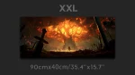Burning tree in battle xxl gaming mousepad