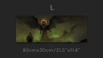 Dark monster with wings large gaming mousepad
