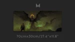 Dark monster with wings big mouse pad gaming