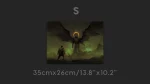 Dark monster with wings small gaming mouse mat