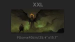 Dark monster with wings mouse pad xxl