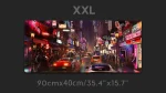 Futuristic city at night gaming mouse mat xxl