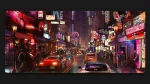 Futuristic city at night rgb gaming pad
