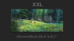 Girl sleep on grass mousepad xxl