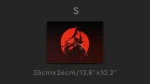 Japan samurai with blood sun japan mouse pad