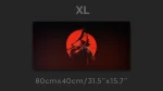 Japan samurai with blood sun xl mousepads