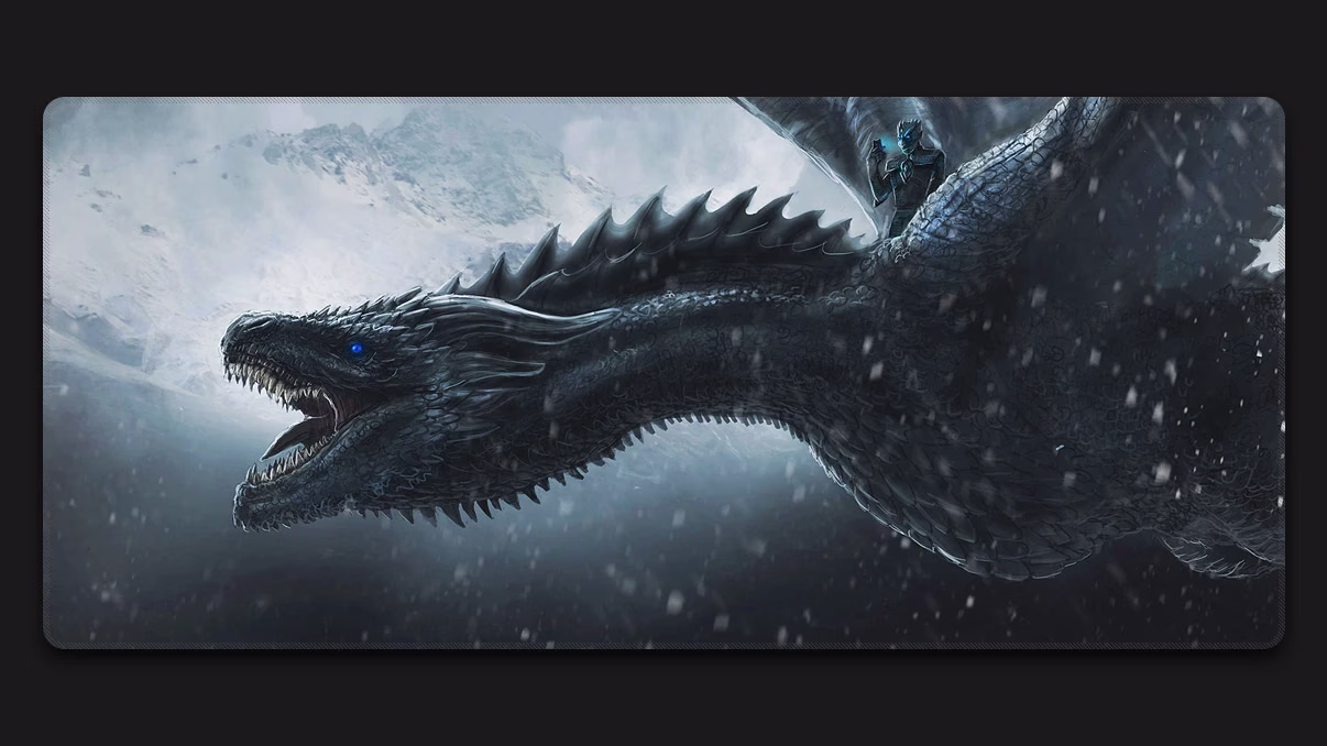 Night king on dragon bad dragon mousepad