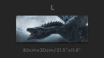 Night king on dragon black large mouse pad