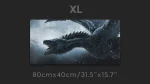 Night king on dragon table mouse pad