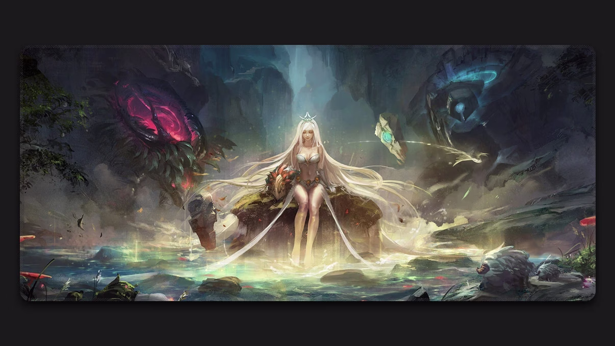 White Haired Princess mouse pad graphic