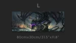 Black and purple dragon gaming mouse pads large