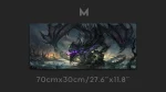 Black and purple dragon big gaming mouse mat