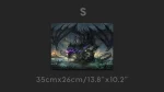 Black and purple dragon gaming mouse pad small