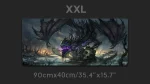 Black and purple dragon mouse pad gaming xxl