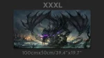 Black and purple dragon desk gaming mat