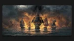 brown pirate ship corsair xl mousepad