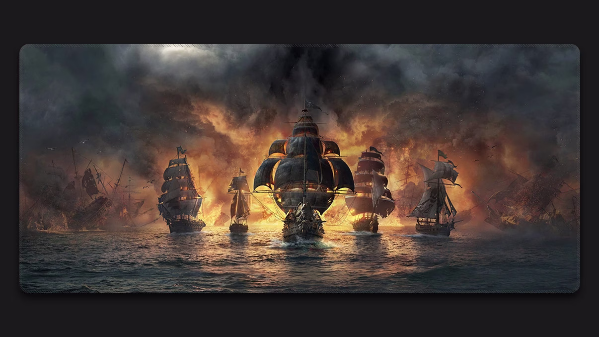 brown pirate ship corsair xl mousepad