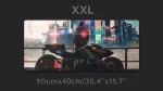 A man with motorbike gaming xxl mouse pad