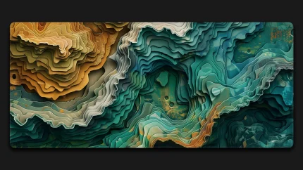 abstract mountains desk mats for desktops