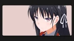 Anime girl japanese mousepad