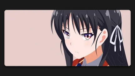 Anime girl japanese mousepad