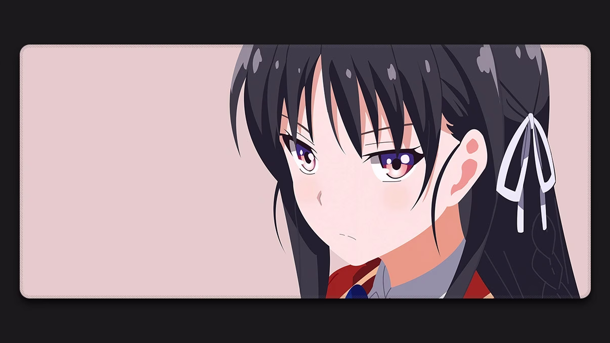 Anime girl japanese mousepad