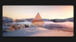 Geometric aesthetics-pyramid in the Lake high quality desk mats
