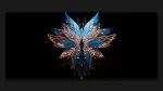 abstract butterfly aesthetic desk mat