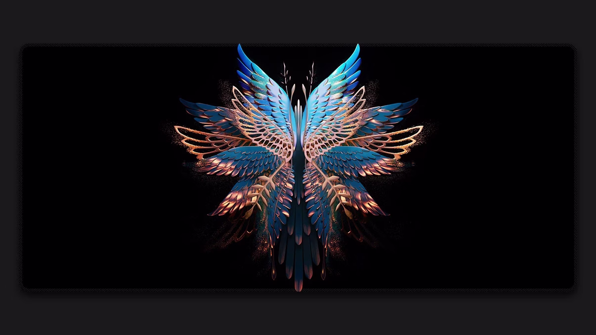 abstract butterfly aesthetic desk mat