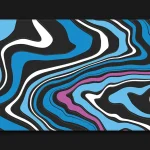 blue desk mat