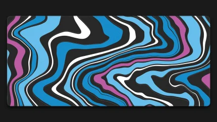blue desk mat