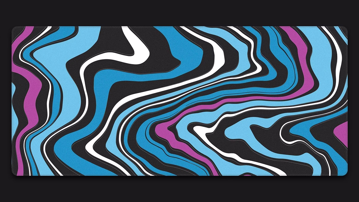blue desk mat