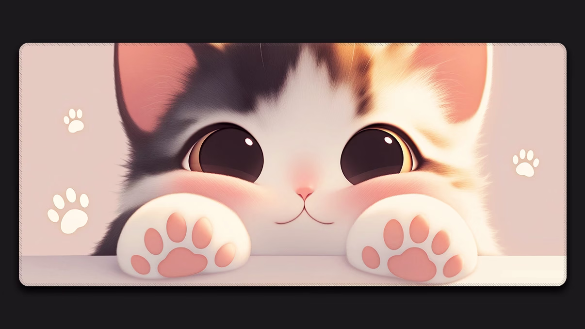 adorable-cat adorable cat kawaii desk mat