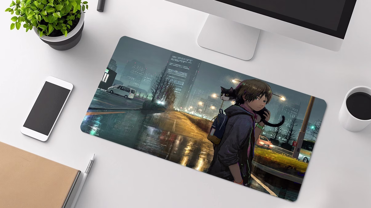 anime desk mouse pad