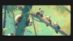 baby pandas mousepad size