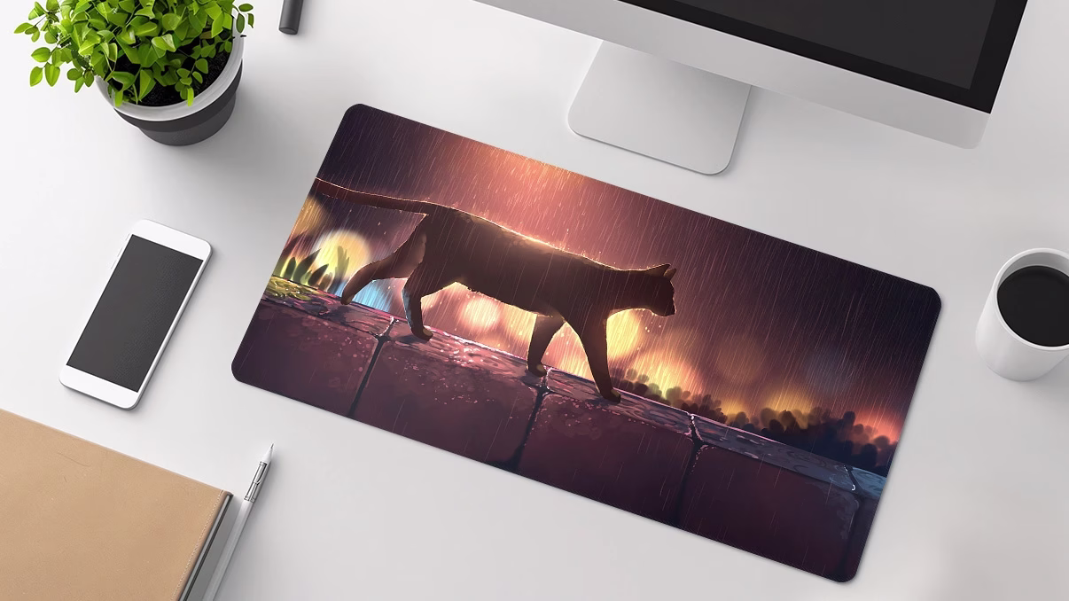 cat desk pad