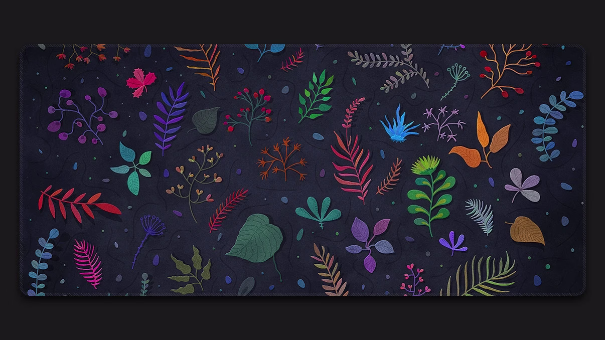 botanical graffiti mousepad