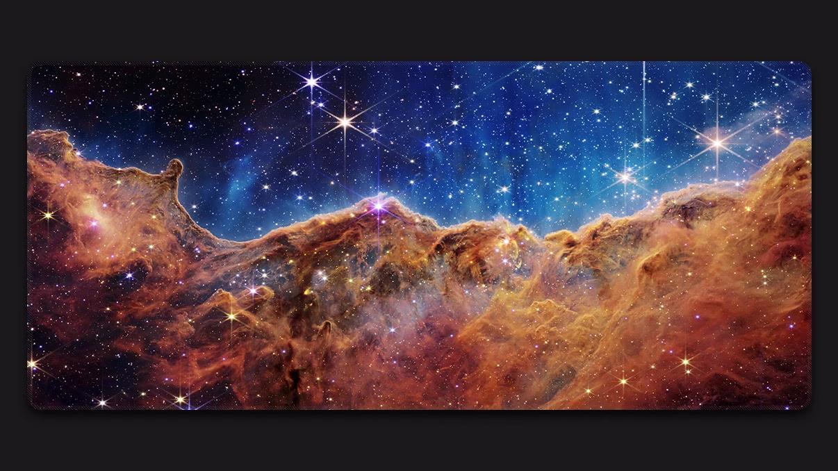 Carina nebula space desk mat
