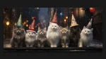 cat christmas hat mousepad custom