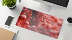 red desk pad
