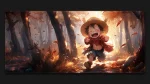 Chibi luffy one piece mousepad
