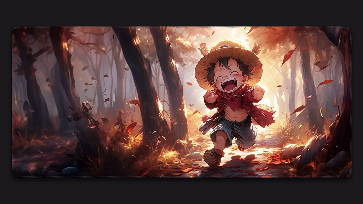 Chibi luffy one piece mousepad