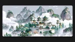 Chinese palace mousepad xxl white